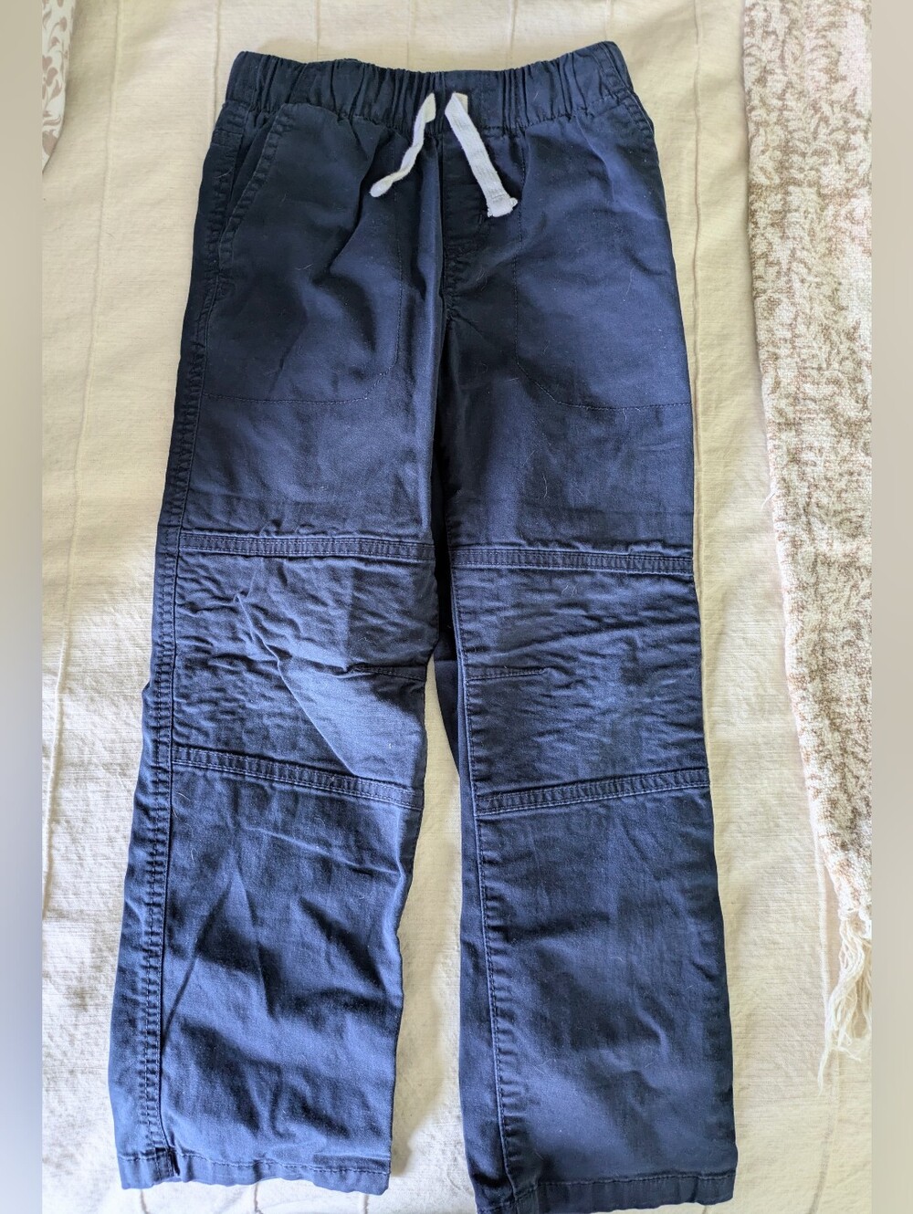 Boys Cat & Jack Navy Drawstring Casual Straight Leg Pants Size 8